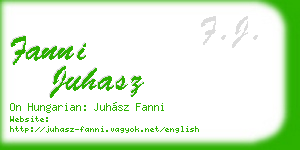 fanni juhasz business card