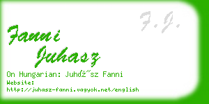 fanni juhasz business card